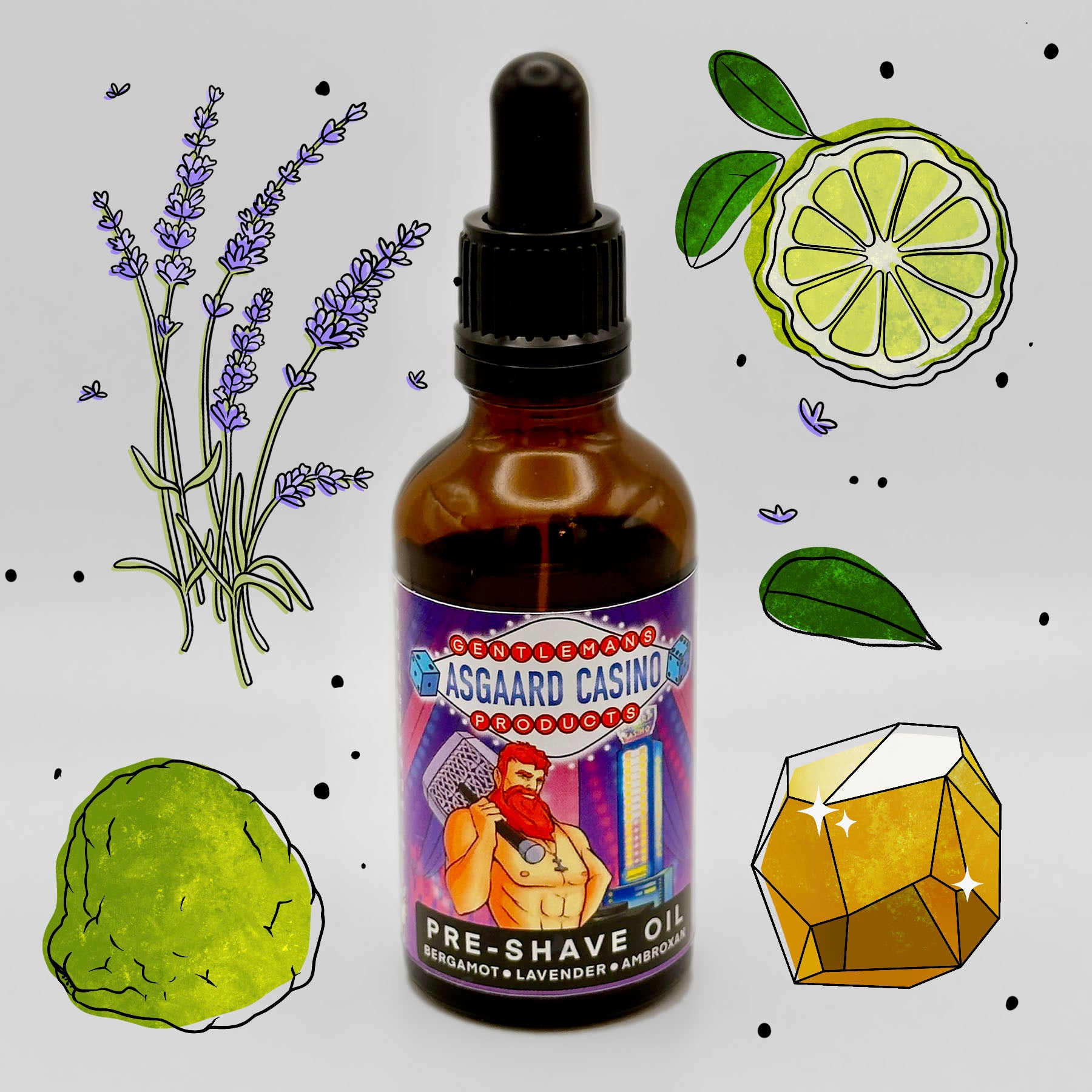 “Thor”  (ASGAARD CASINO) artisan premium pre-shave oil (50 ml)