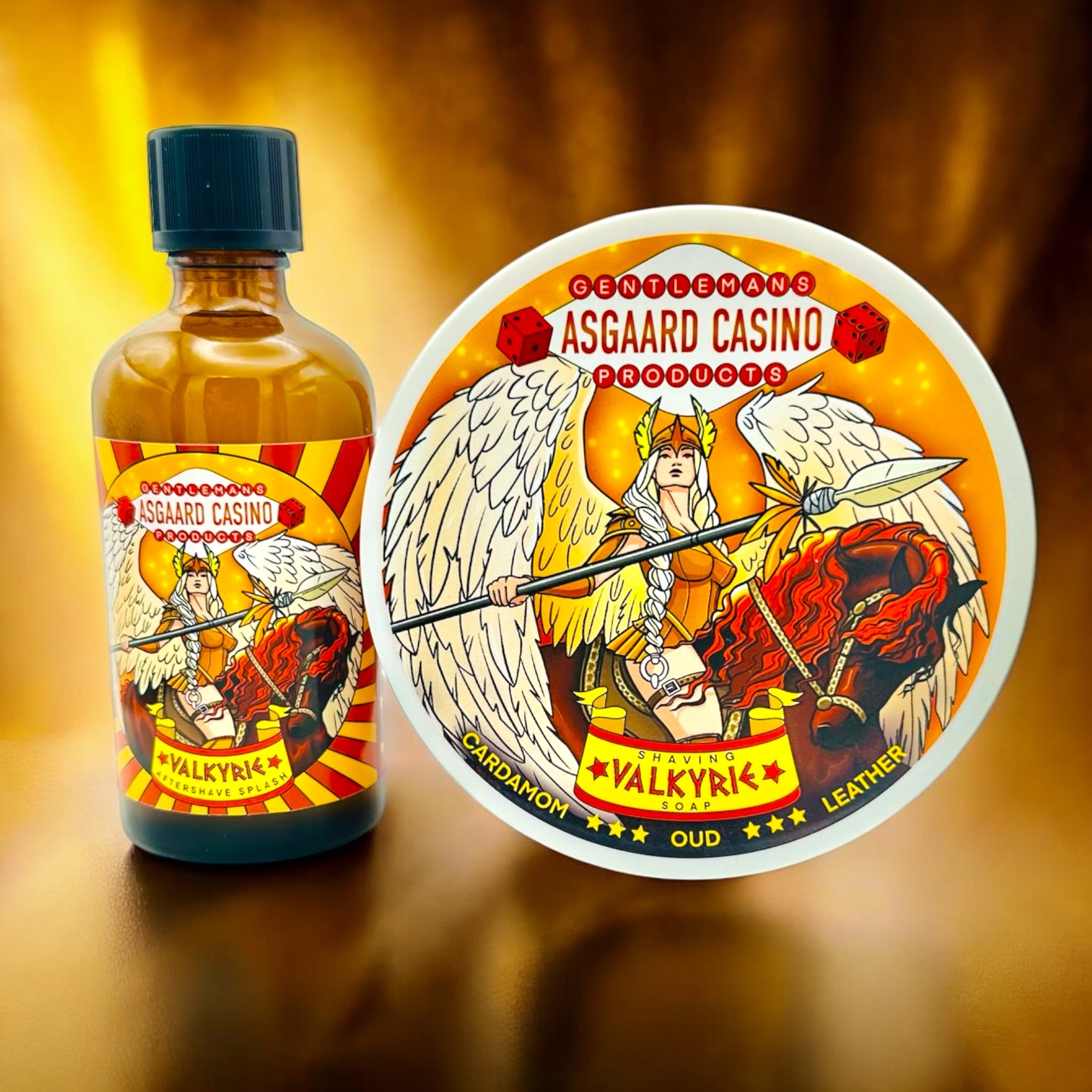 "Valkyrie" (Asgaard Casino) Aftershave Splash und Rasierseife