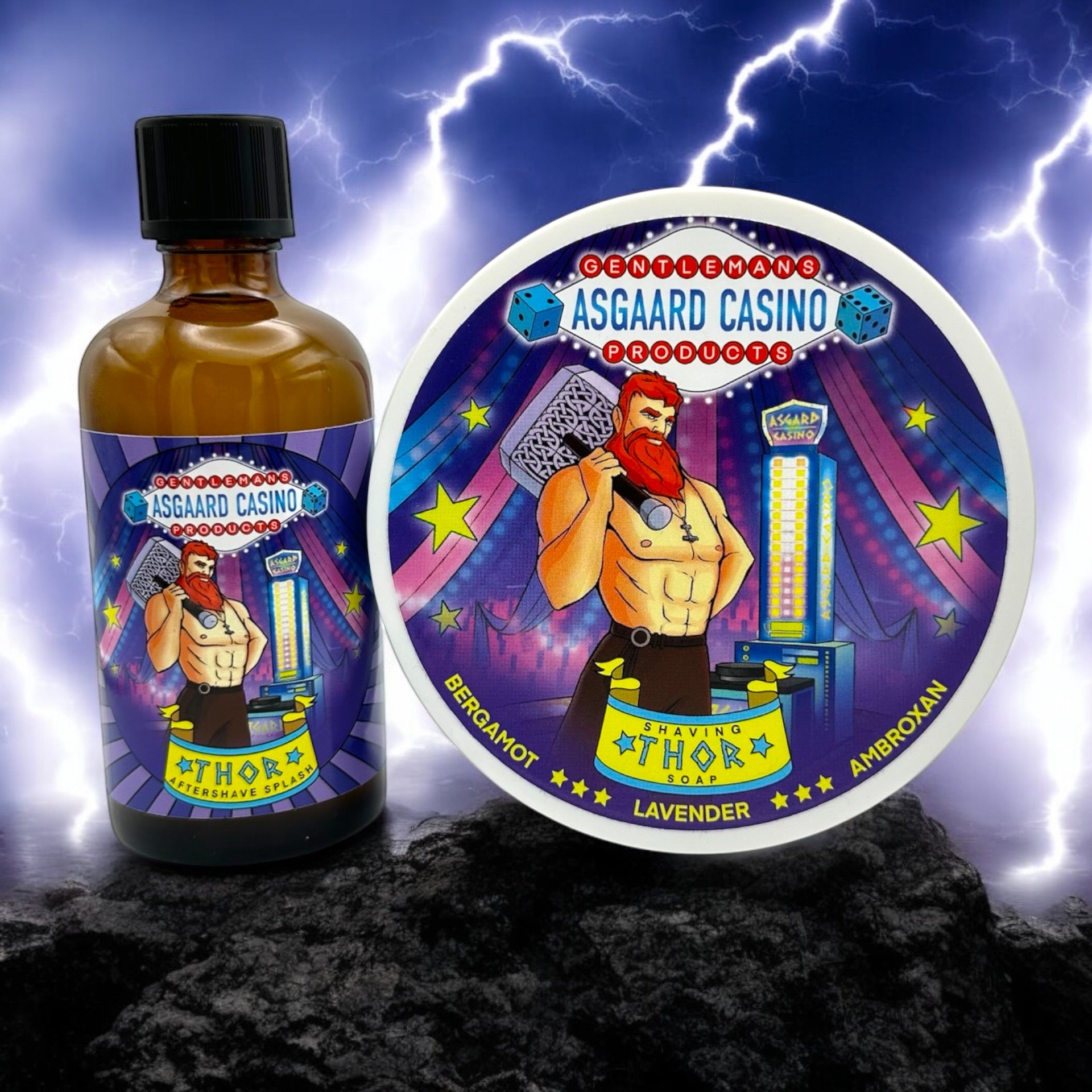 "Thor" (Asgaard Casino) Aftershave Splash und Rasierseife