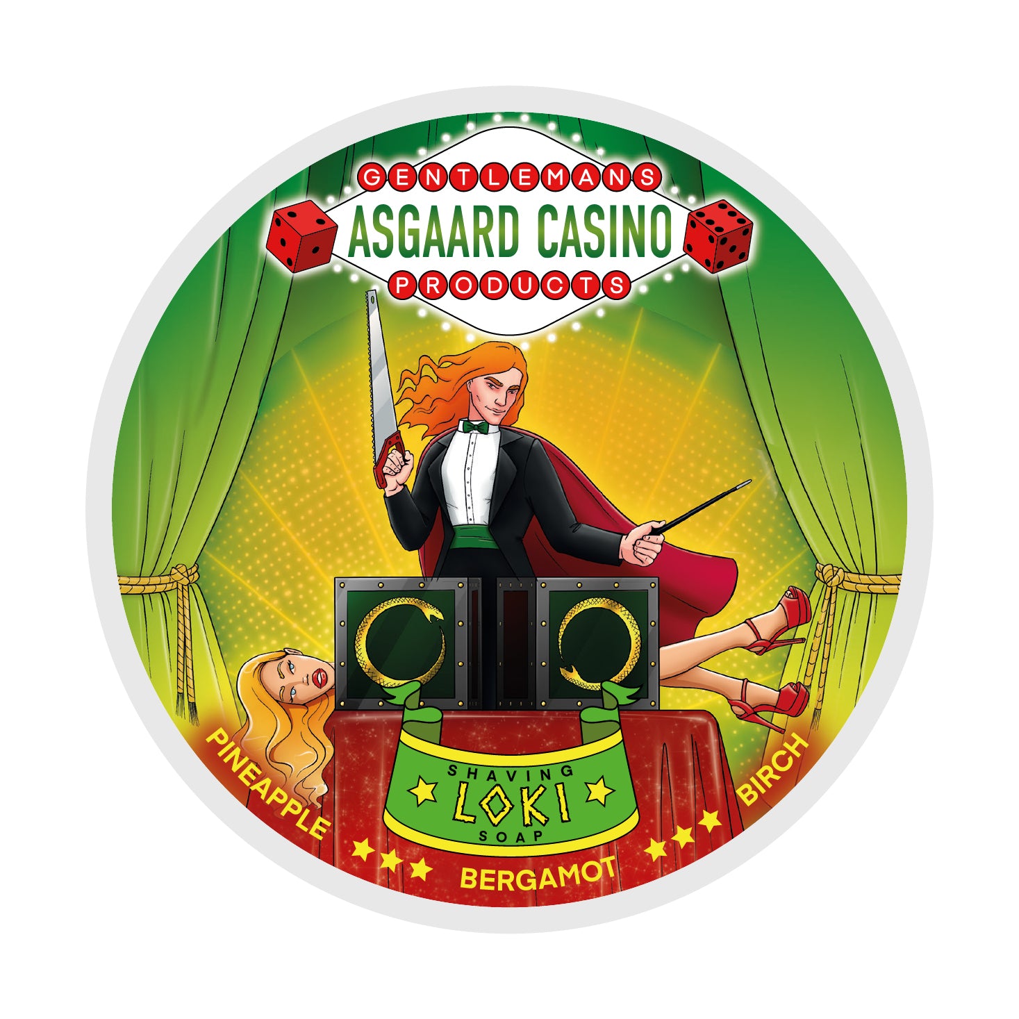 “Loki” (ASGAARD CASINO) 7 butters premium artisan shaving soap (114g or 4 ounces)