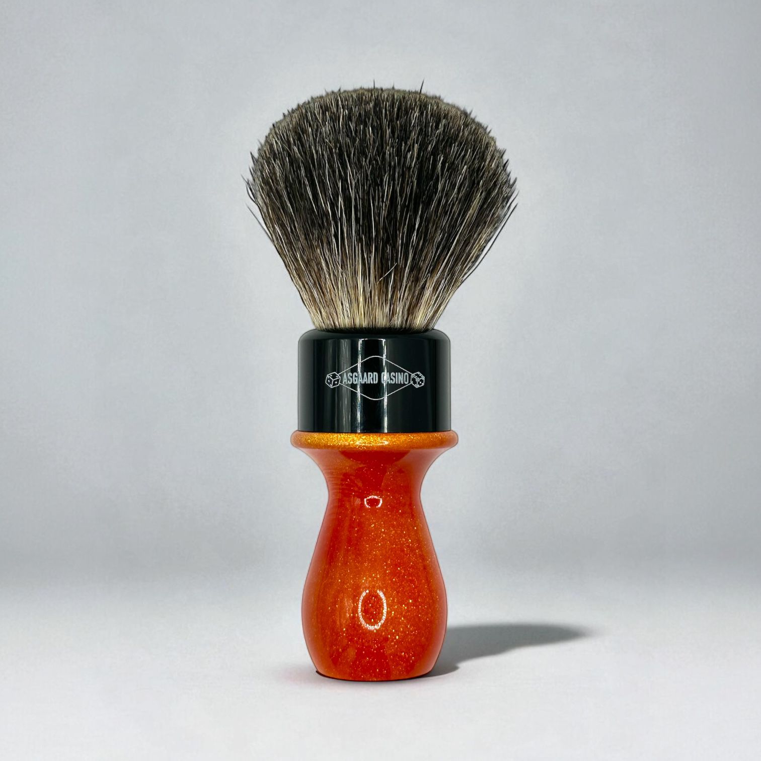 Asgaard Casino 24mm mixed badger and synthetic "Orange Explosion" experimental shaving brush