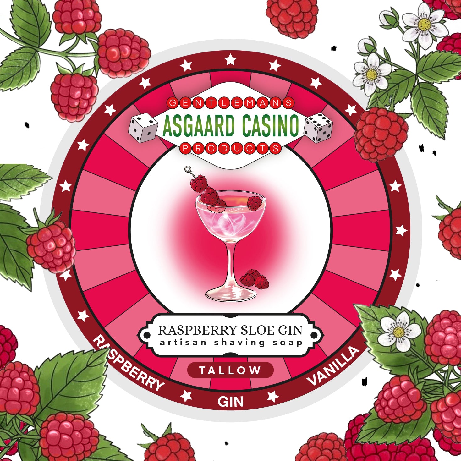 "Raspberry Sloe Gin” (ASGAARD CASINO) Shaving Soap