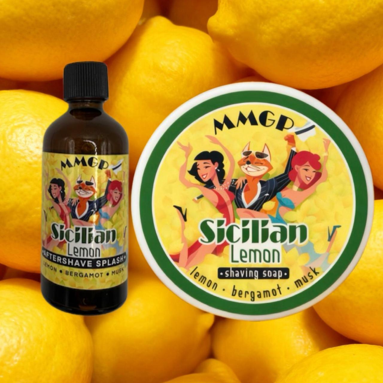 "Sicilian Lemon" (MMGP) Shaving soap and Aftershave splash