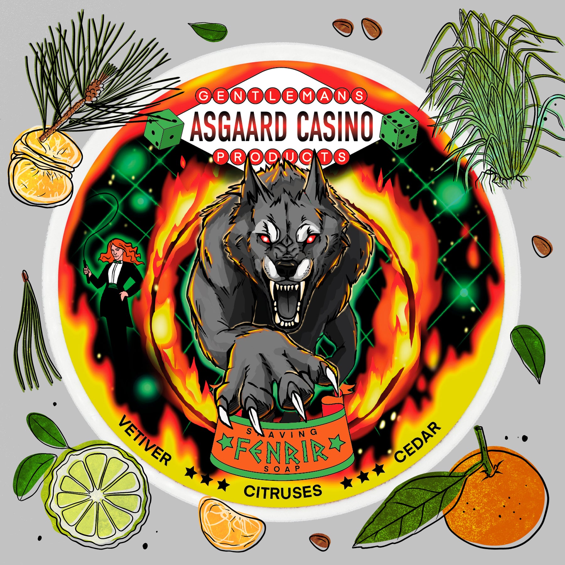 “Fenrir” (ASGAARD CASINO) 7 butters premium artisan shaving soap (114g or 4 ounces)