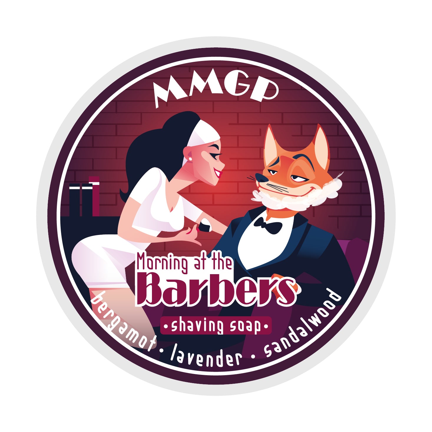 “Morning at the Barbers” (MMGP) 7 butters premium artisan shaving soap (114g or 4 ounces)