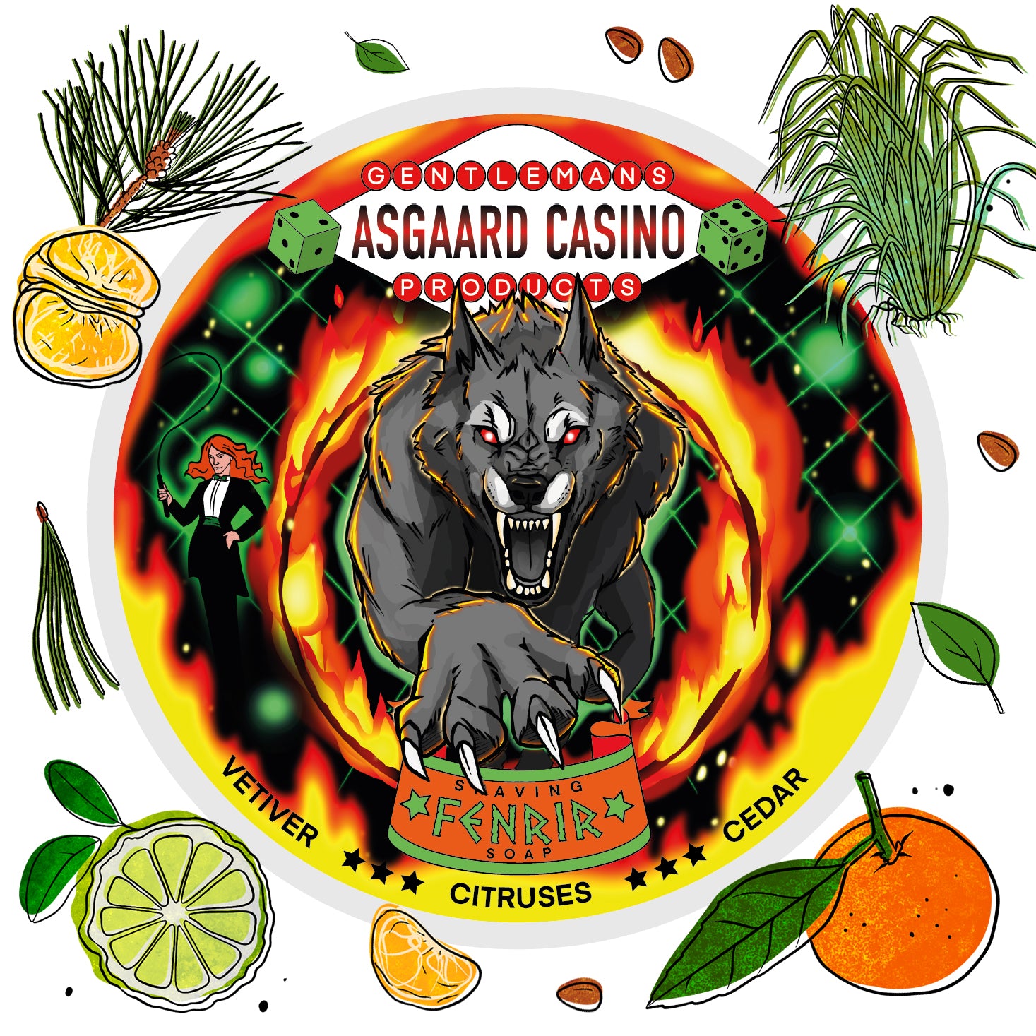 “Fenrir” (ASGAARD CASINO) 7 butters premium artisan shaving soap (114g or 4 ounces)