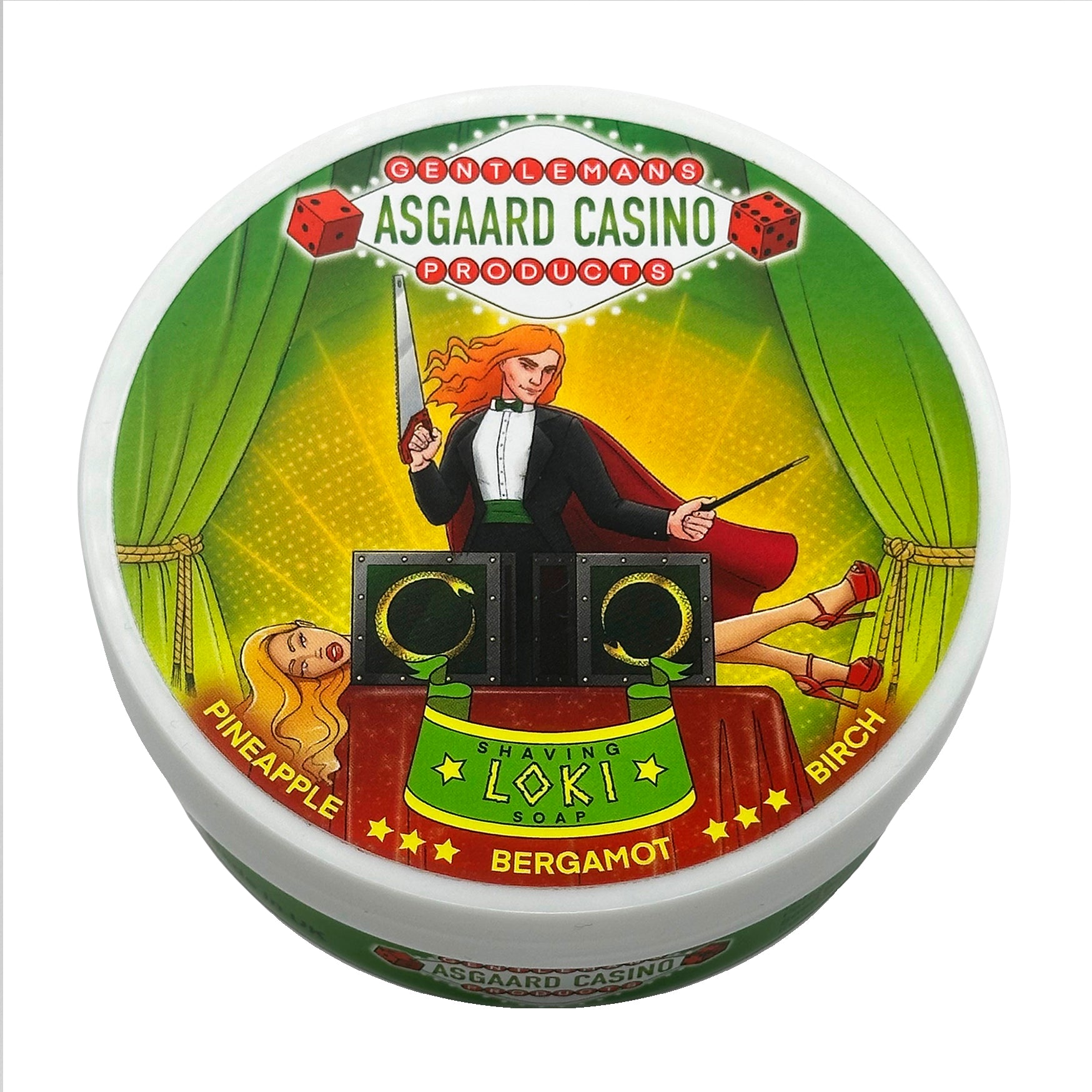 “Loki” (ASGAARD CASINO) 7 butters premium artisan shaving soap (114g or 4 ounces)