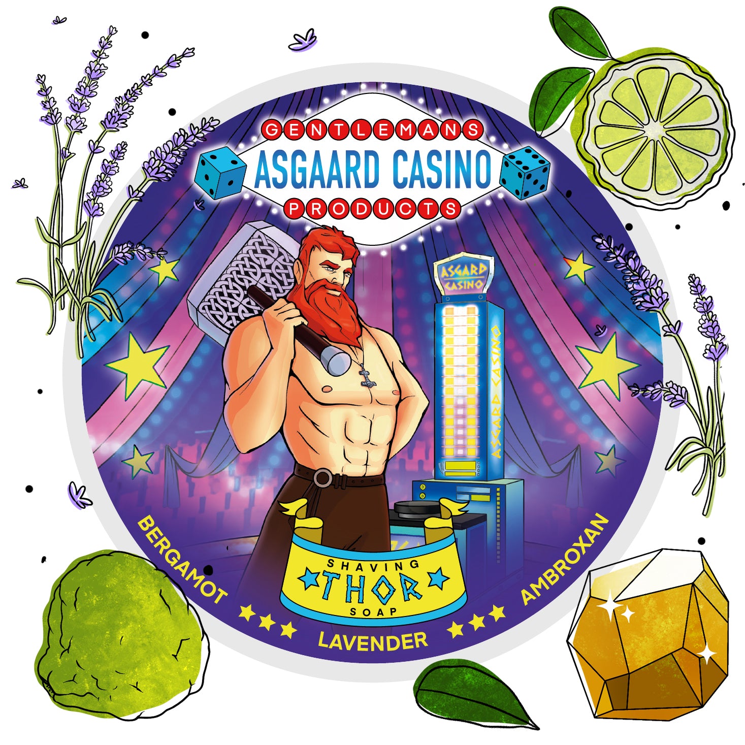 “Thor” (ASGAARD CASINO) 7 butters premium artisan shaving soap (114g or 4 ounces)