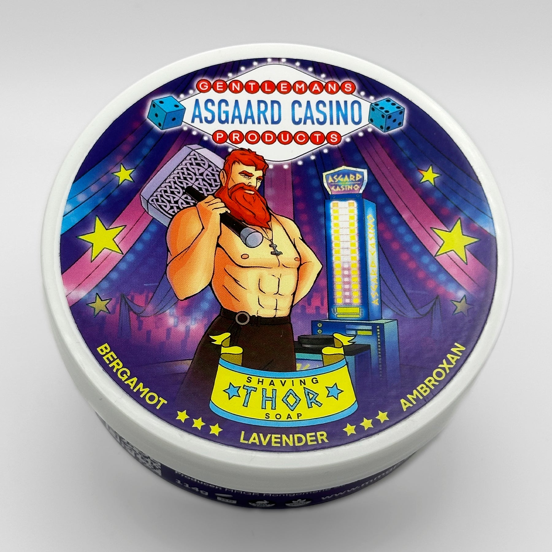 “Thor” (ASGAARD CASINO) 7 butters premium artisan shaving soap (114g or 4 ounces)