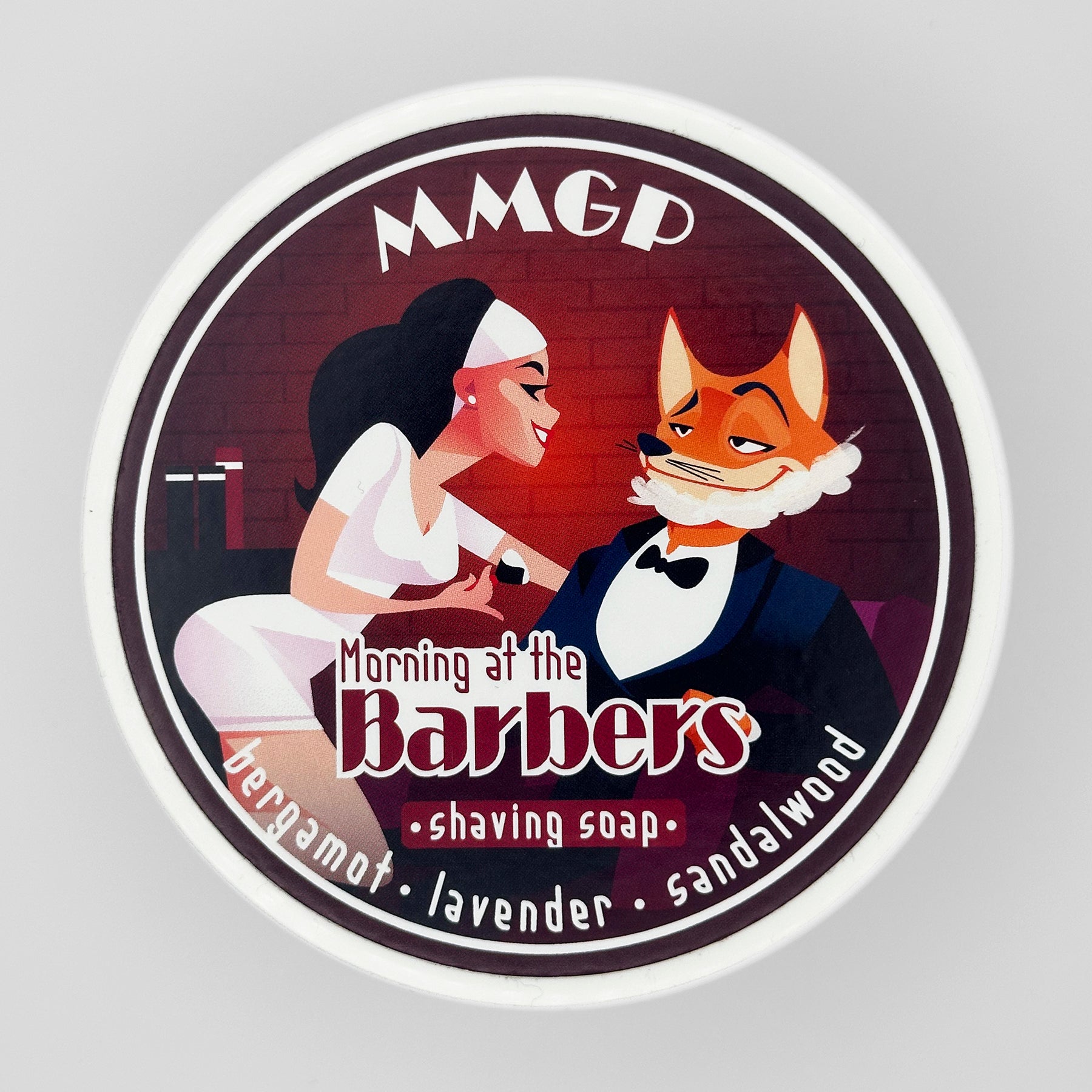 “Morning at the Barbers” (MMGP) 7 butters premium artisan shaving soap (114g or 4 ounces)