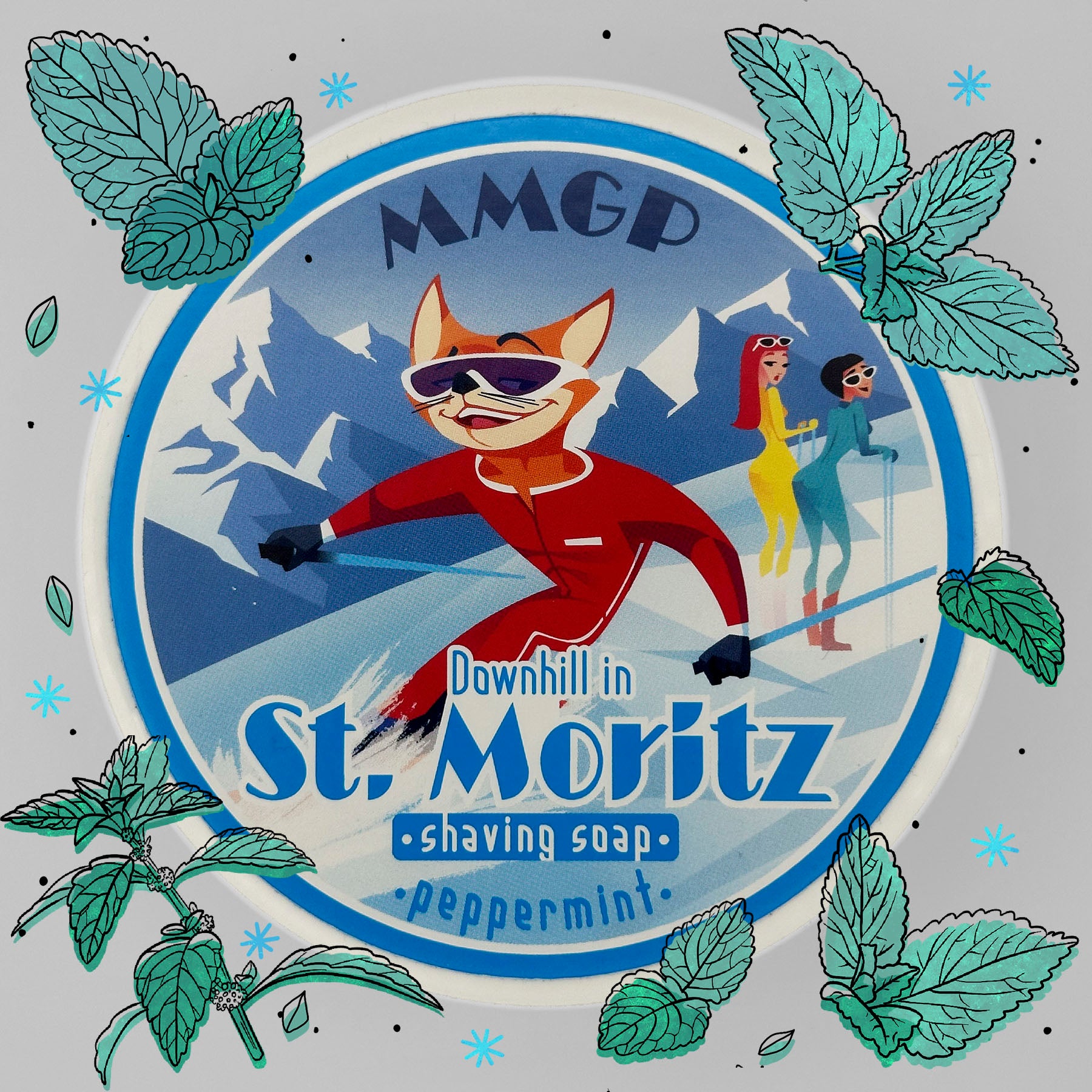 “Downhill in St Moritz”(MMGP) 7 butters premium artisan shaving soap (114g or 4 ounces)