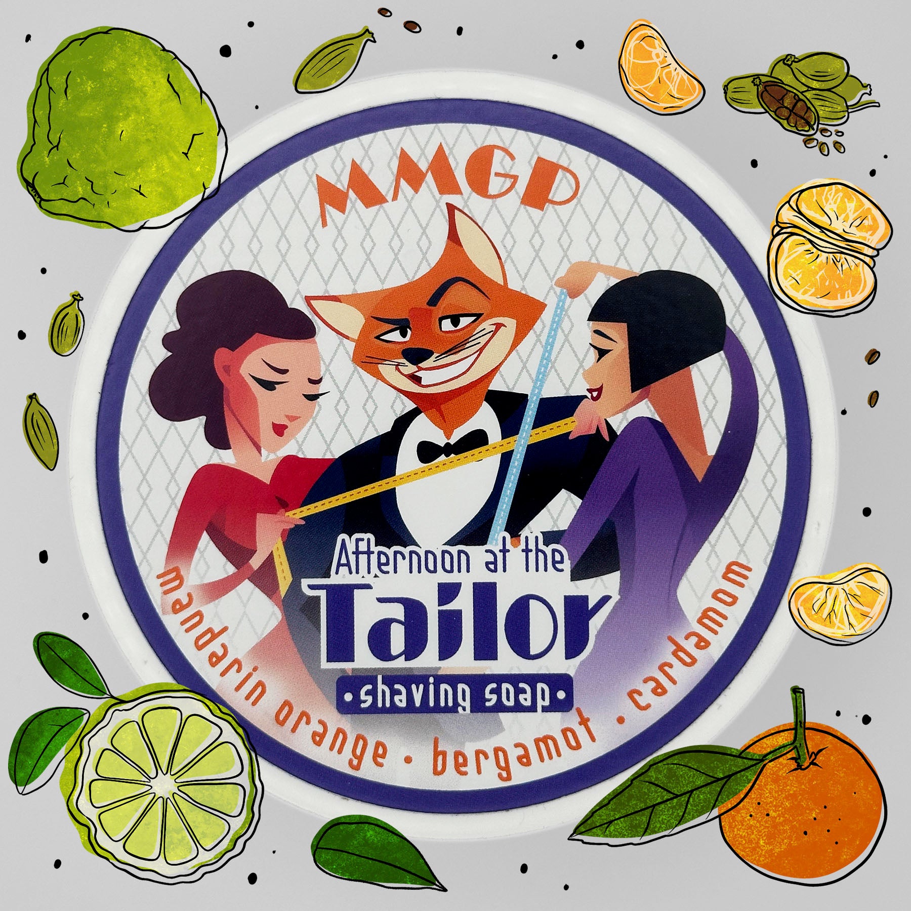 “Afternoon at the Tailors” (MMGP) 7 butters premium artisan shaving soap (114g or 4 ounces)