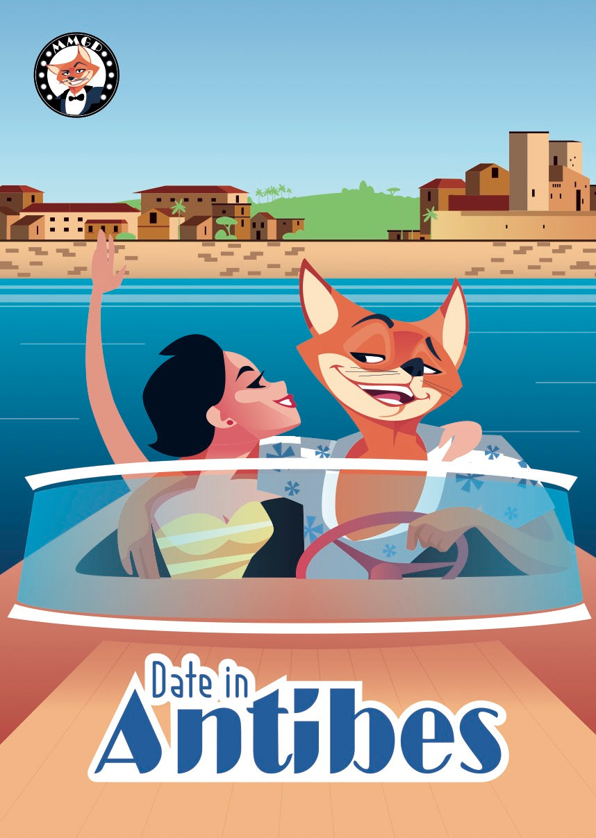 "Date in Antibes" (MMGP) poster A3 (42 cm x 30 cm),