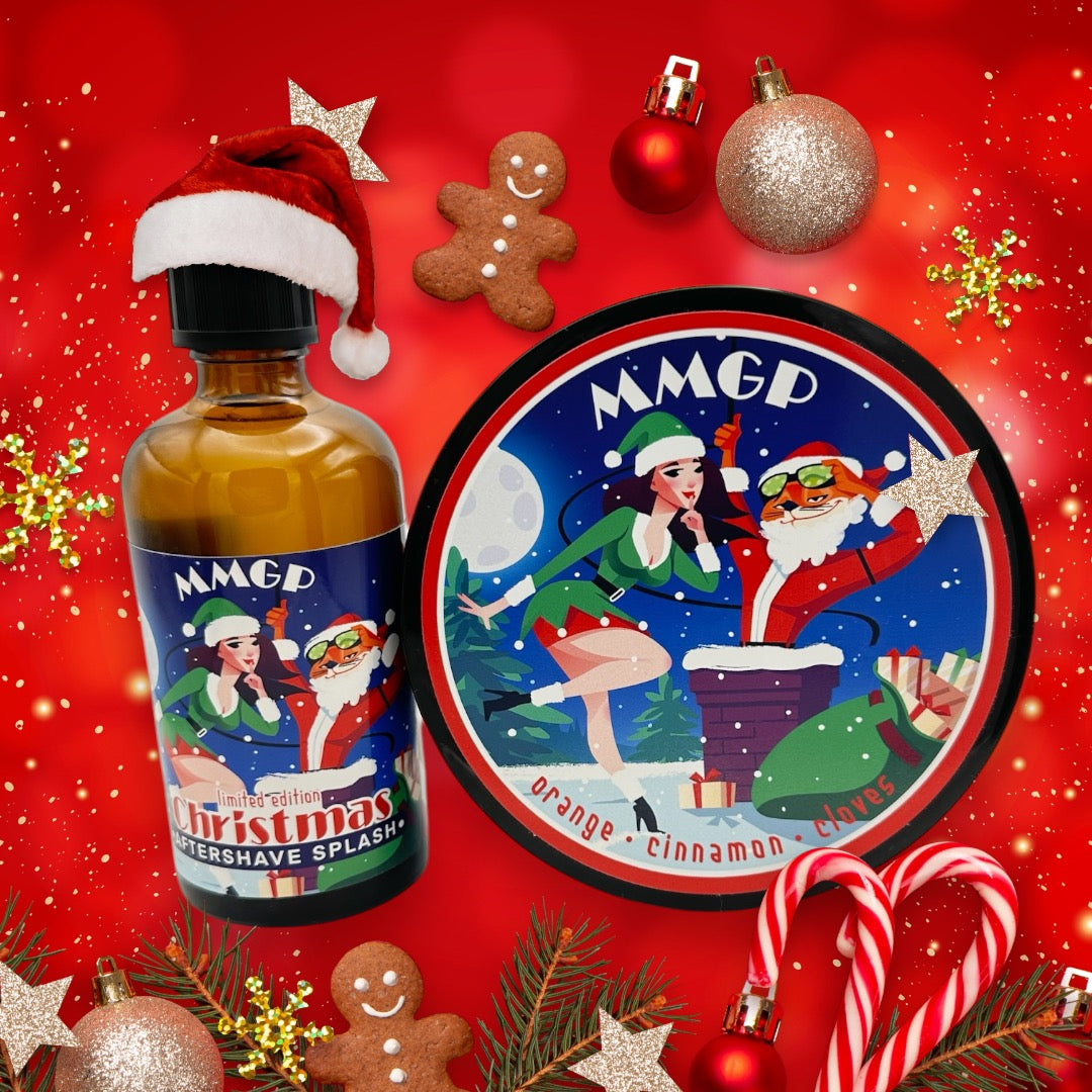 "Merry Christmas" (MMGP) Shaving Soap and Aftershave Splash