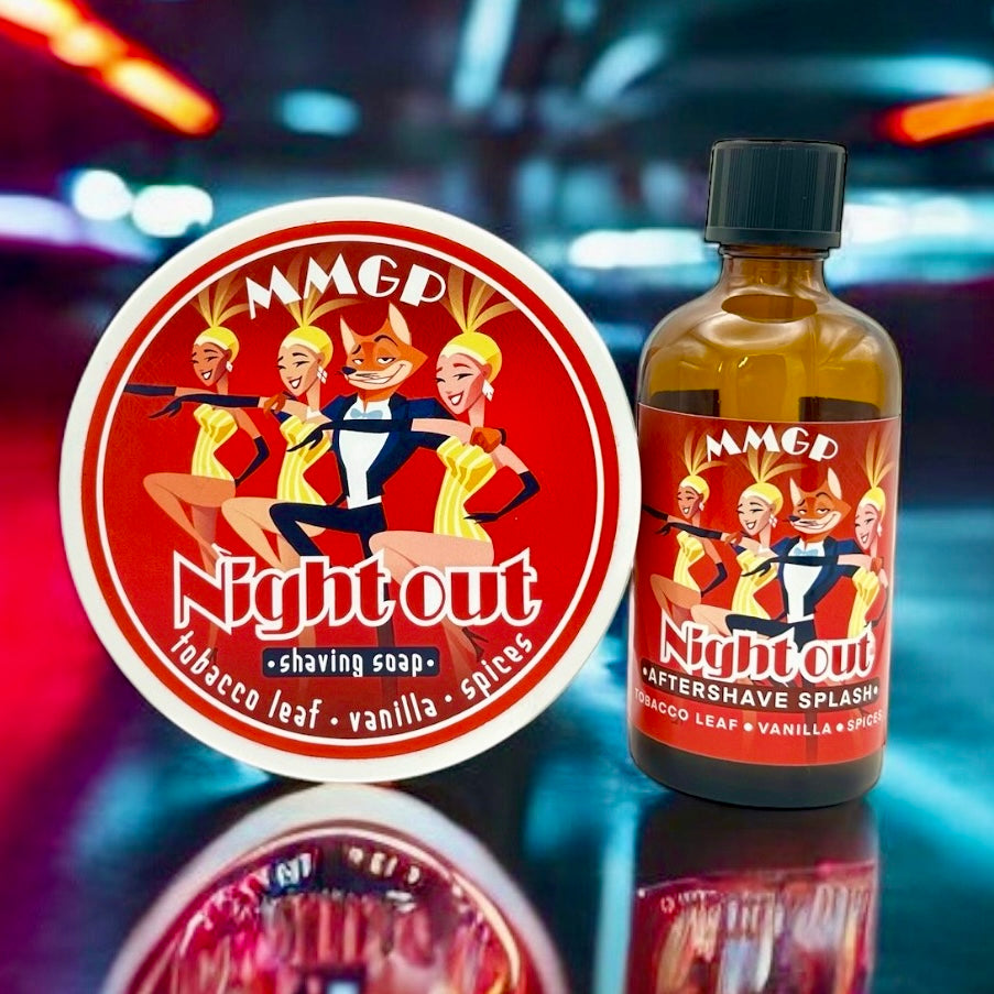 "Night Out" (MMGP) Aftershave Splash and Shaving Soap