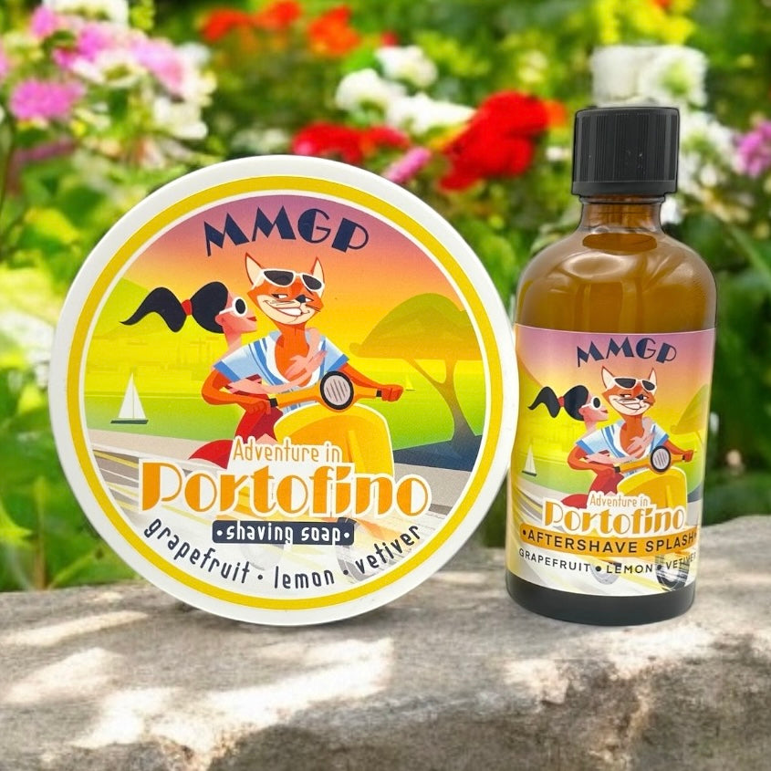 "Adventure in Portofino" (MMGP) Aftershave Splash and Shaving Soap