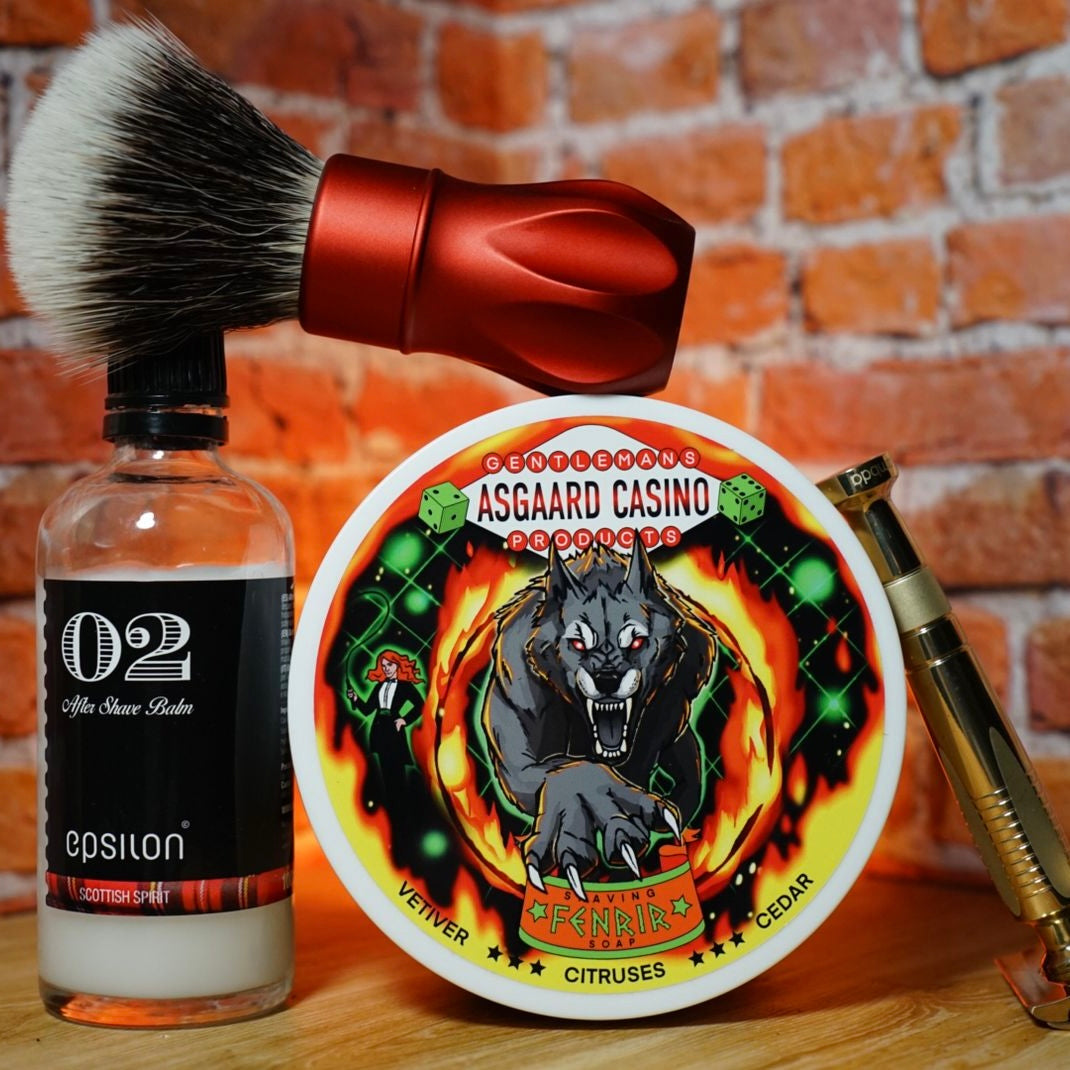 “Fenrir” (ASGAARD CASINO) 7 butters premium artisan shaving soap (114g or 4 ounces)