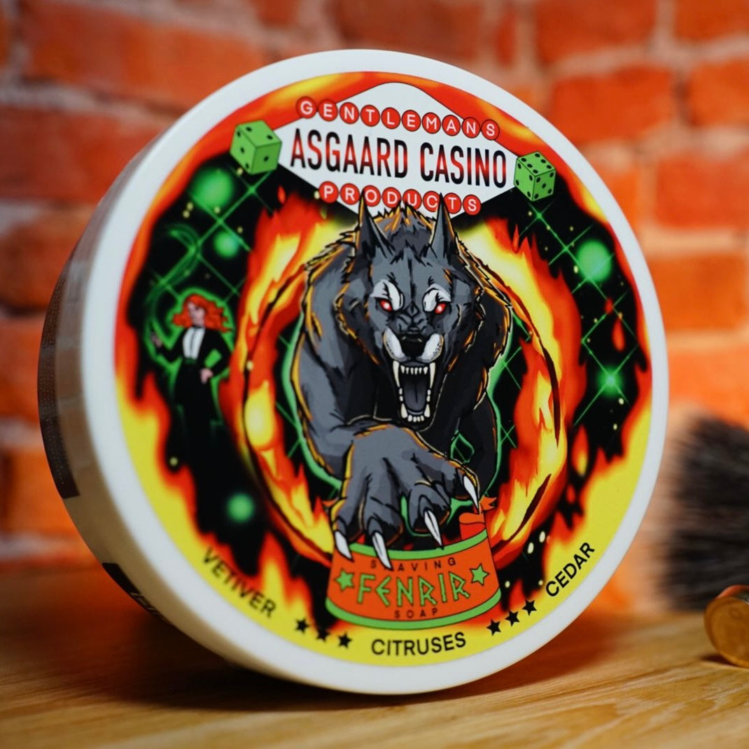 “Fenrir” (ASGAARD CASINO) 7 butters premium artisan shaving soap (114g or 4 ounces)