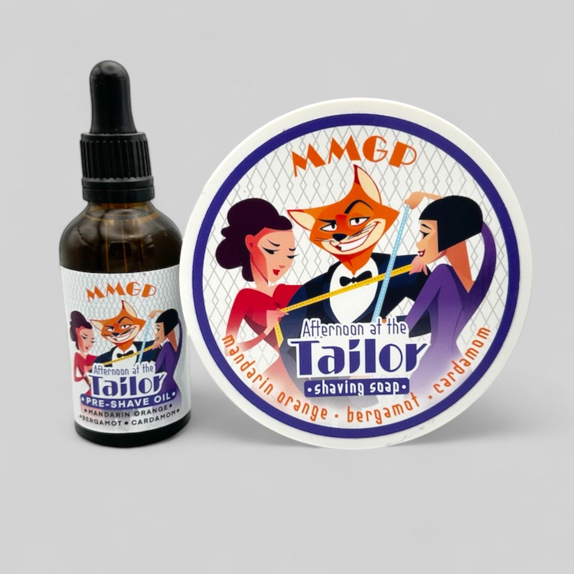 “Afternoon at the Tailors” (MMGP) Preshave Oil and Shaving Soap