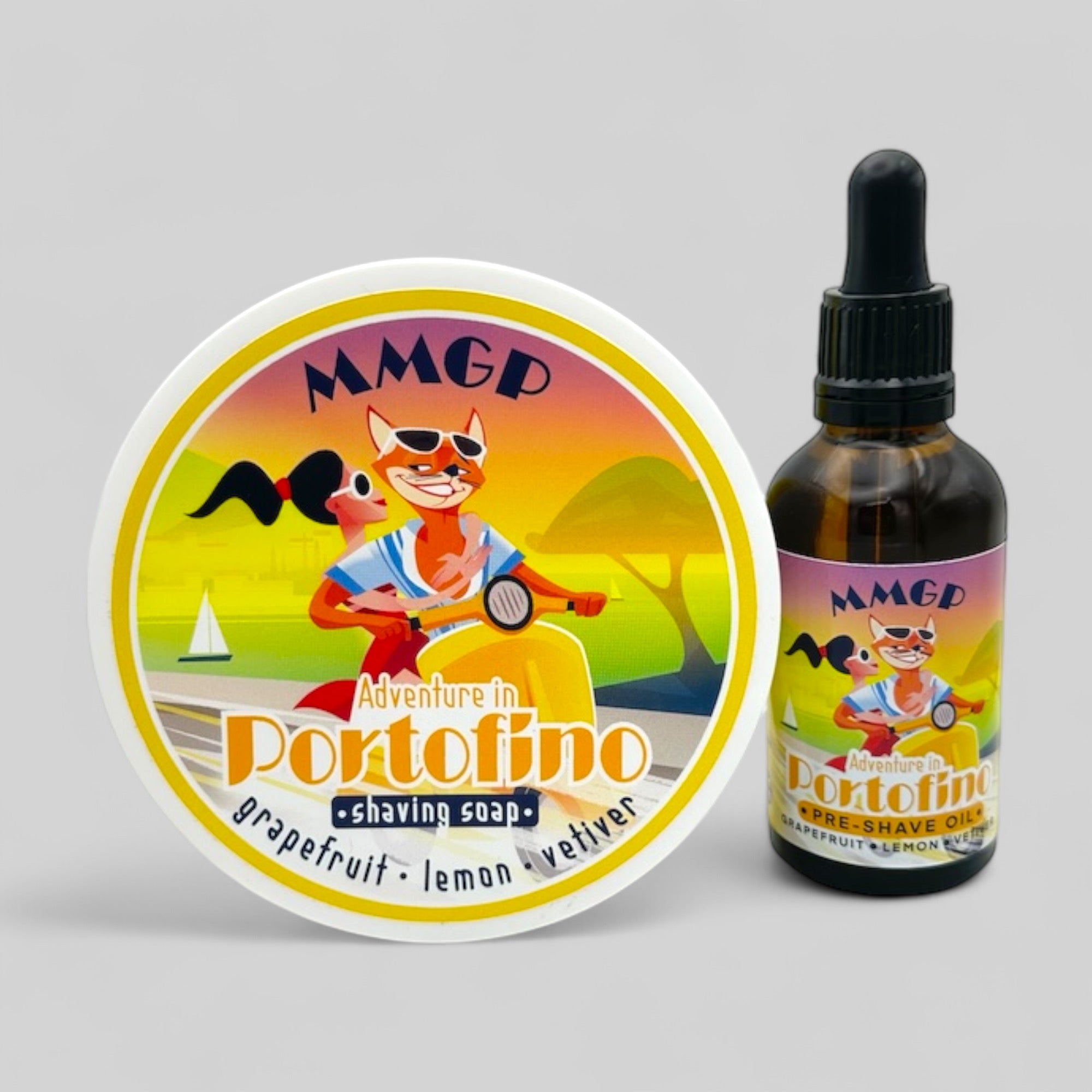 "Adventure in Portofino" (MMGP) Preshave Oil and Shaving Soap