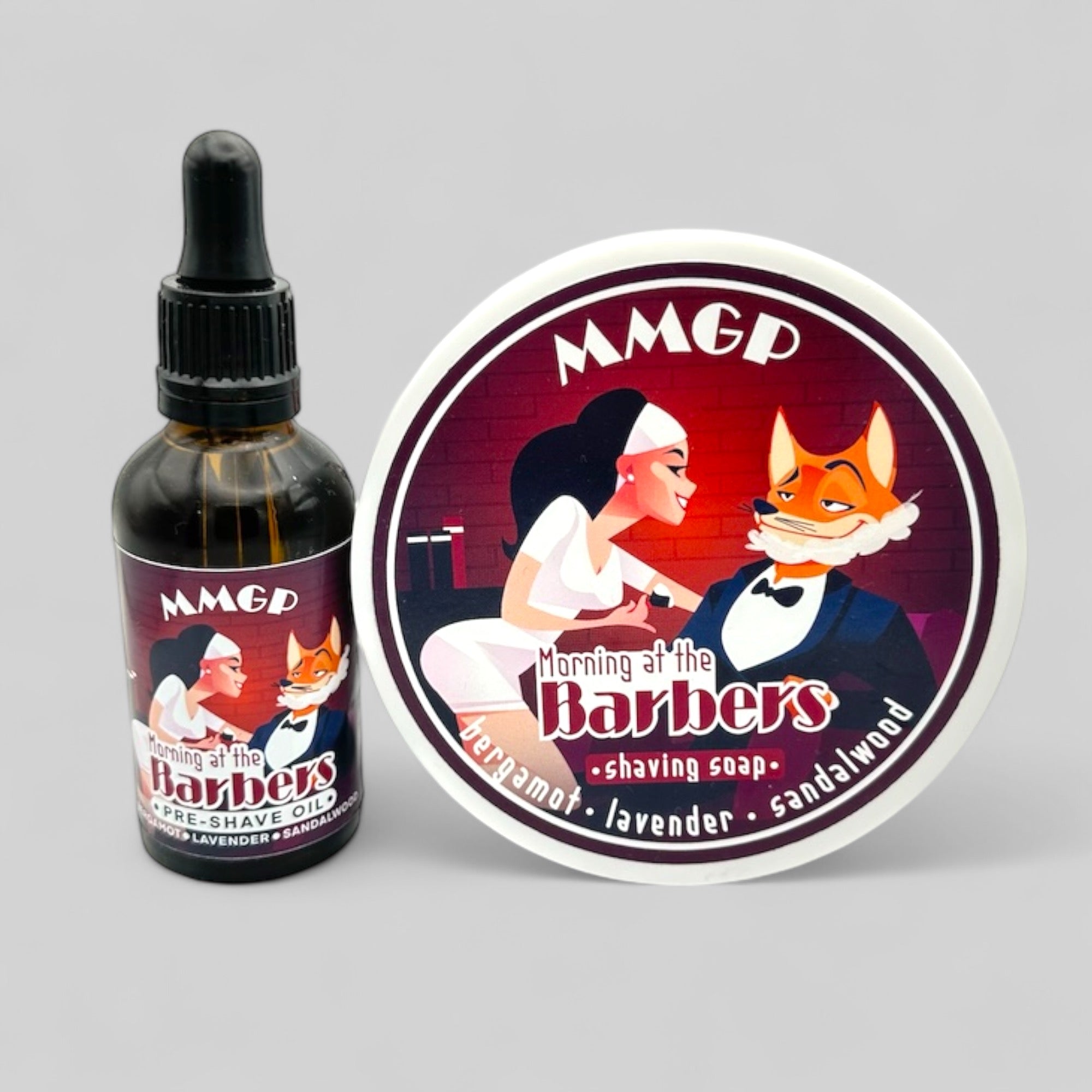 "Morning at the Barbers" (MMGP) Preshave Oil & Shaving Soap