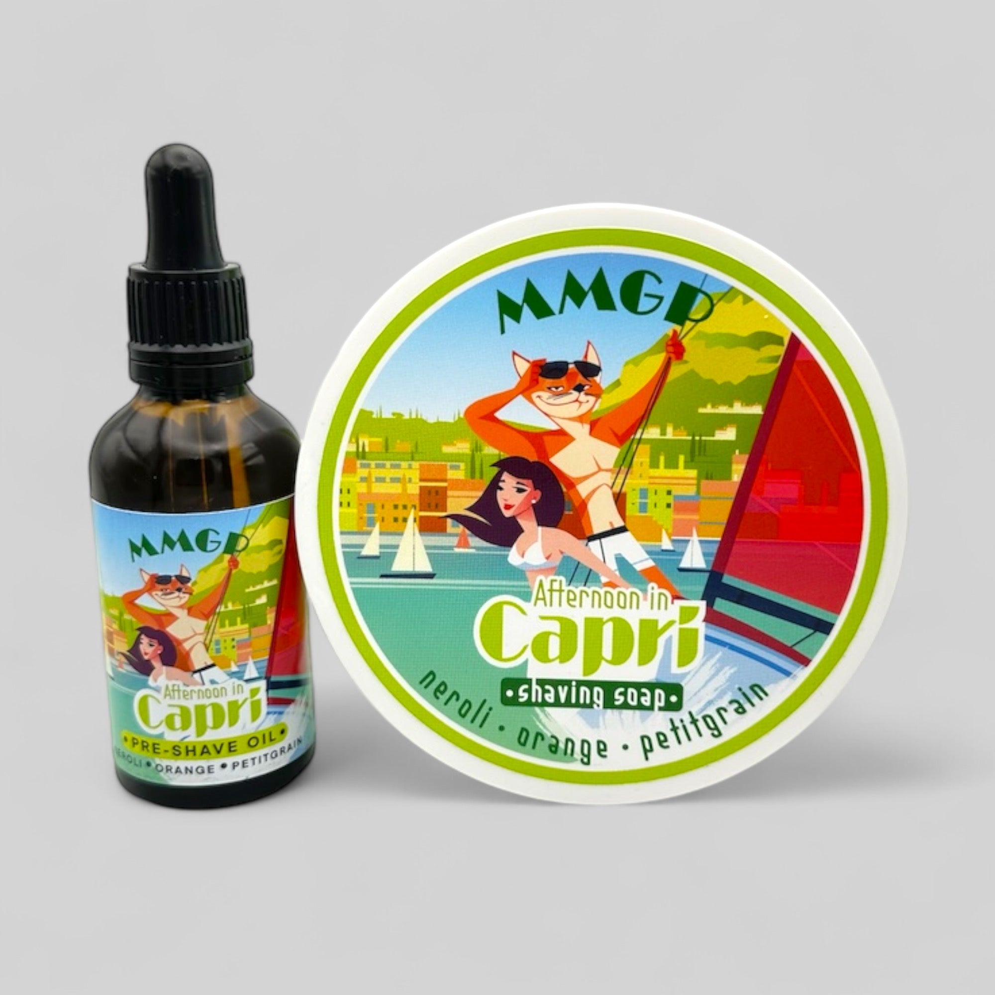 "Afternoon in Capri" (MMGP) Preshave Oil and Shaving Soap