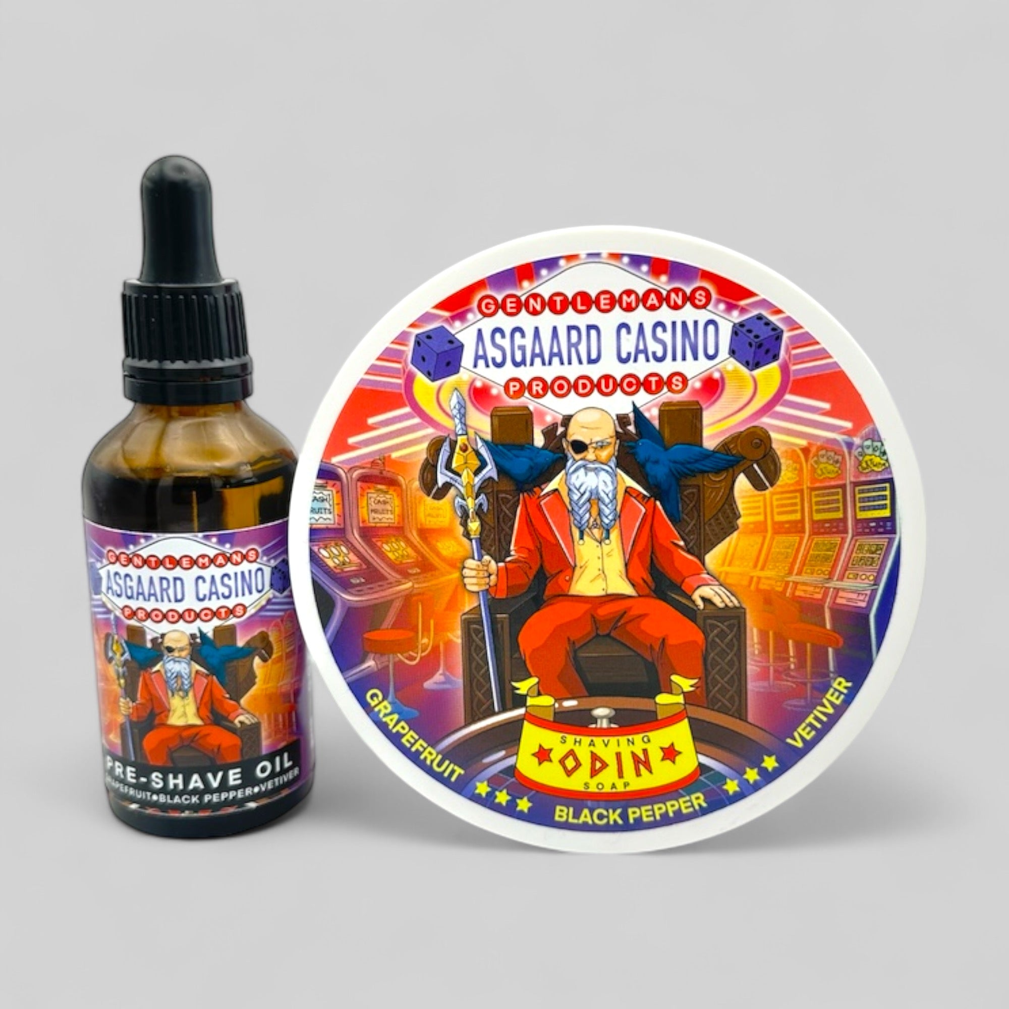 "Odin" (Asgaard Casino) Preshave Oil and Shaving Soap