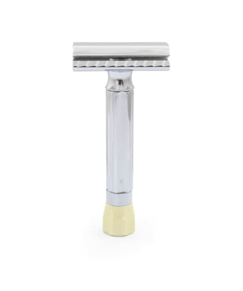 Merkur Progress adjustable razor in a plastic case with 10 blades