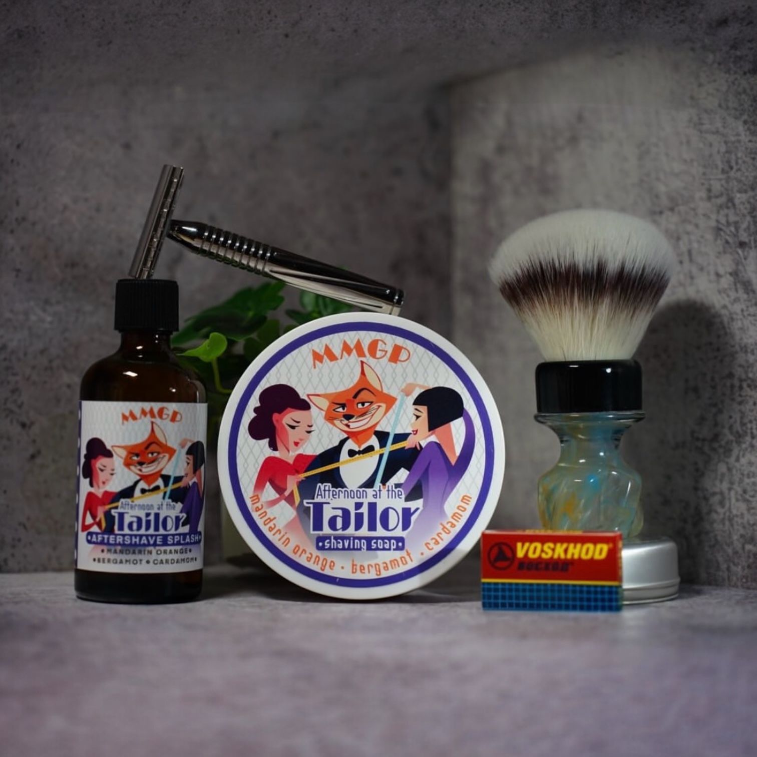 „Nachmittag beim Schneider“ (MMGP) 7 Butter Premium-Rasierseife aus handwerklicher Herstellung (114 g oder 4 Unzen)