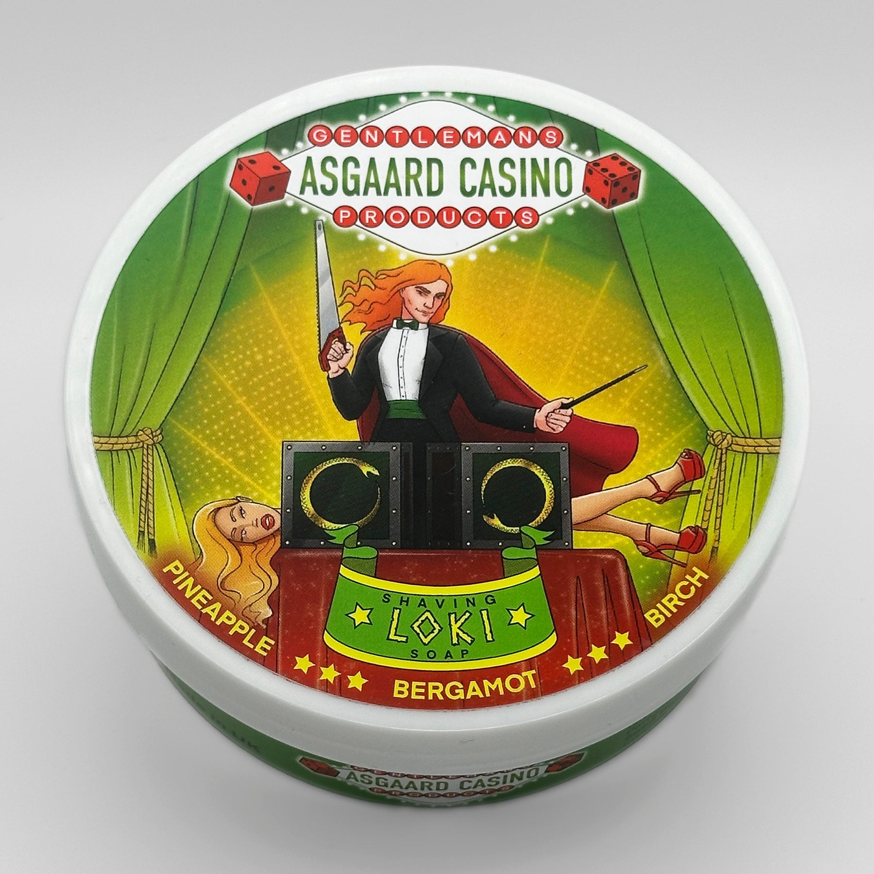 “Loki” (ASGAARD CASINO) 7 butters premium artisan shaving soap (114g or 4 ounces)