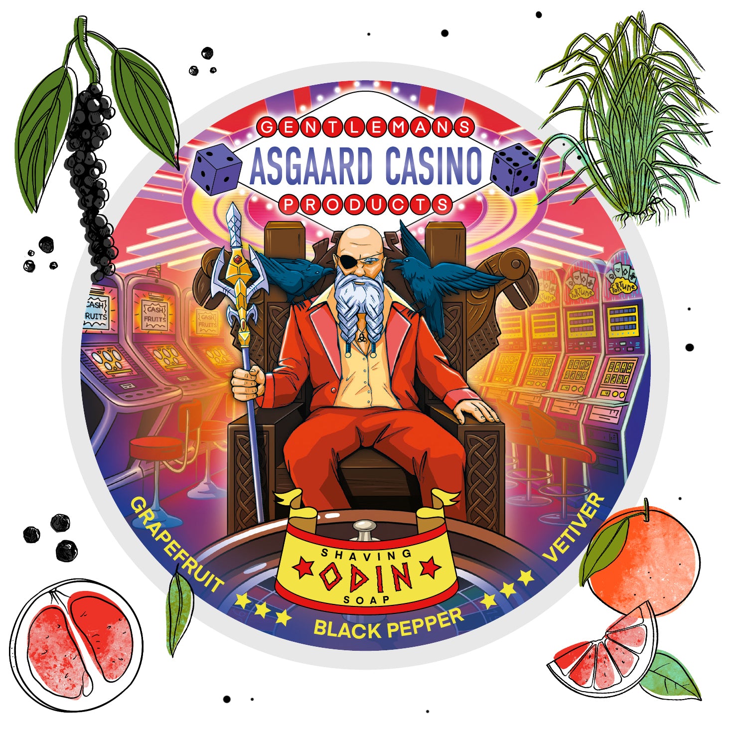 “Odin” (ASGAARD CASINO) 7 butters premium artisan shaving soap (114g or 4 ounces)