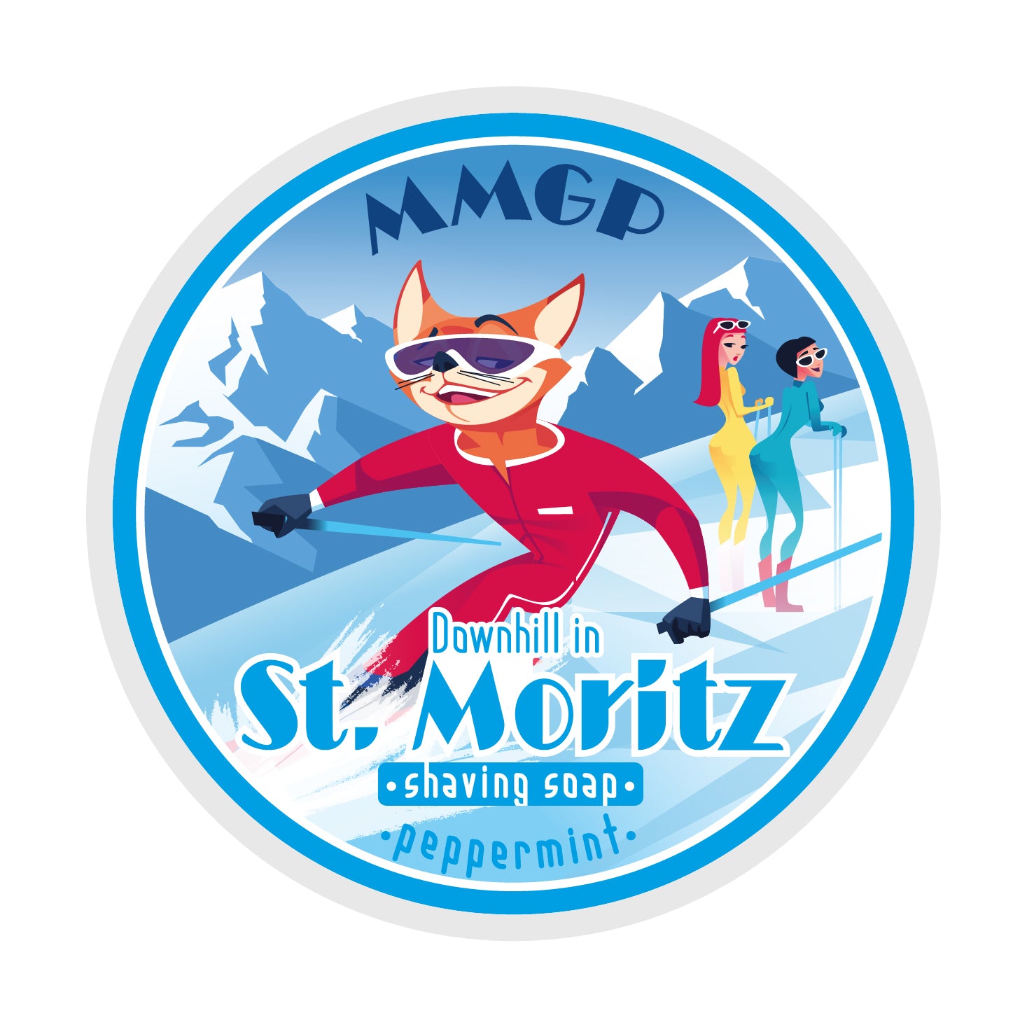 “Downhill in St Moritz”(MMGP) 7 butters premium artisan shaving soap (114g or 4 ounces)